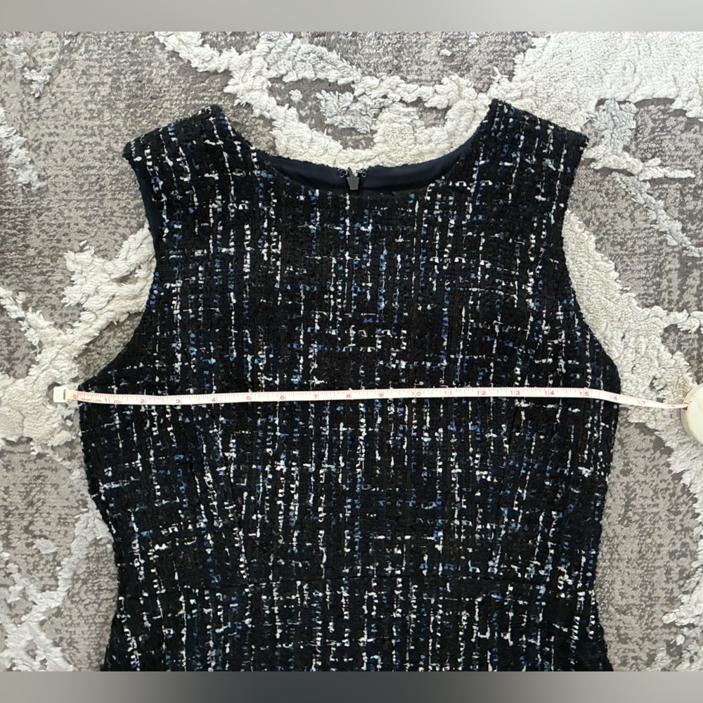 Ann Taylor tweed dress Sz 2 work career business tailored sheath sleeveless - Picture 5 of 7